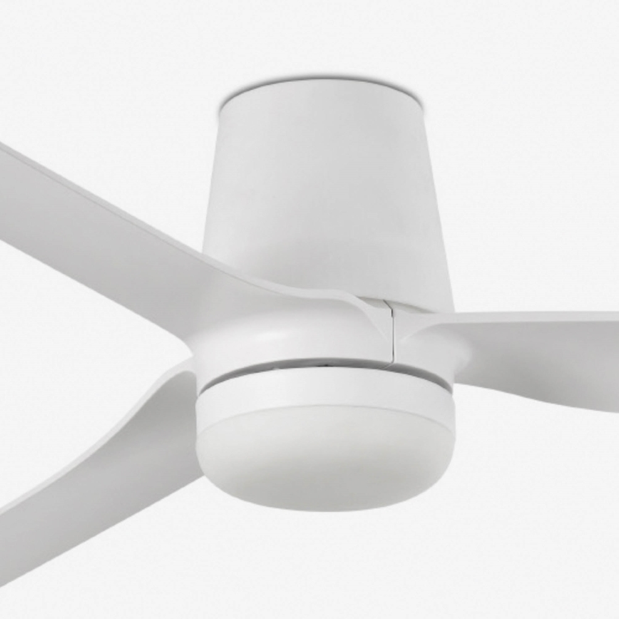 FARO 33828WT1S - Ventilador de teto com LED regulável PUNT TUB M LED/18W/230V 2700/3000/4000K diâmetro 132 cm branco Wi-Fi Tuya + controlo remoto
