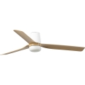 FARO 33829-1TW - Ventilador de teto LED dimerizável PUNT TUB M LED/18W/230V 2700/3000/4000K Ø 130 cm branco/castanho + controlo remoto