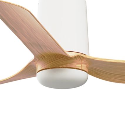 FARO 33833WT - Ventoinha de teto MINI PUNT TUB S castanho/branco diâmetro 90 cm Wi-Fi Tuya + comando