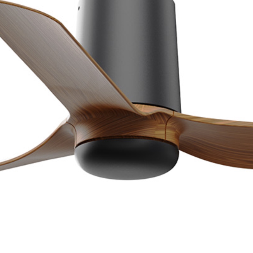 FARO 33835WT - Ventoinha de teto MINI PUNT TUB S castanho/preto diâmetro 90 cm Wi-Fi Tuya + comando