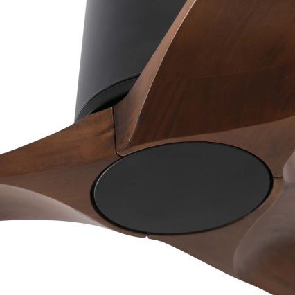 FARO 33837WT - Ventilador de teto HEYWOOD TUB em pinho/preto diâmetro 90 cm Wi-Fi Tuya + controlo remoto