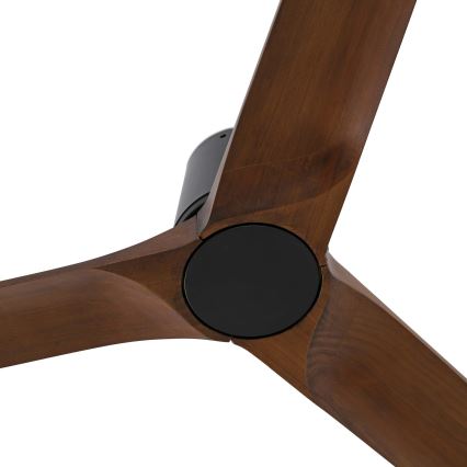 FARO 33839WT - Ventilador de teto HEYWOOD TUB L pinho/preto diâmetro 132 cm Wi-Fi Tuya + controlo remoto