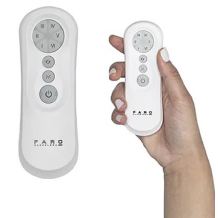 FARO 34100 - Ventoinha de teto MILOS preto + comando