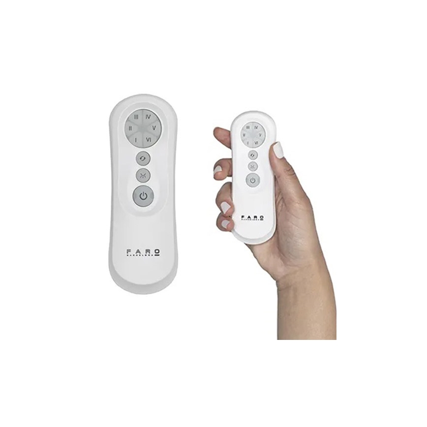 FARO 34100 - Ventoinha de teto MILOS preto + comando