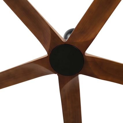 FARO 34190WT - Ventilador de teto BIGWOOD XL pinho/preto diâmetro 200 cm Wi-Fi Tuya + controlo remoto