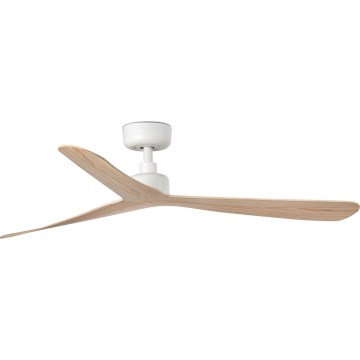 FARO 34195WT - Ventilador de tecto ROCKER M Ø 132 cm bege/branco Wi-Fi Tuya + controlo remoto