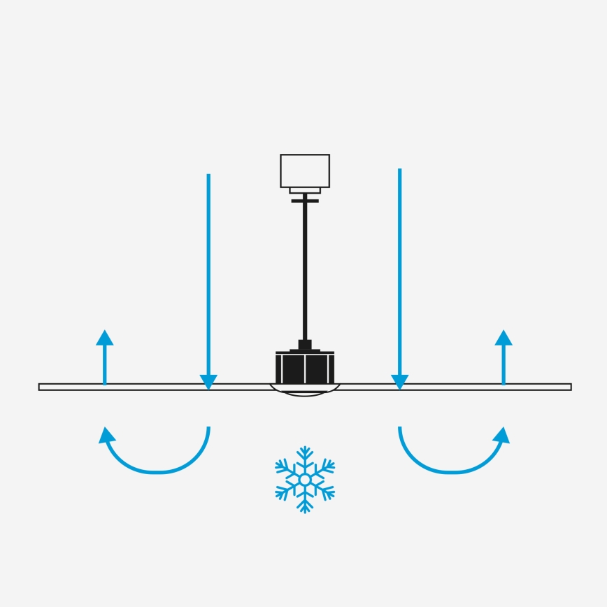 FARO 34197 - Ventilador de teto ROCKER M Ø 132 cm castanho/preto + comando remoto