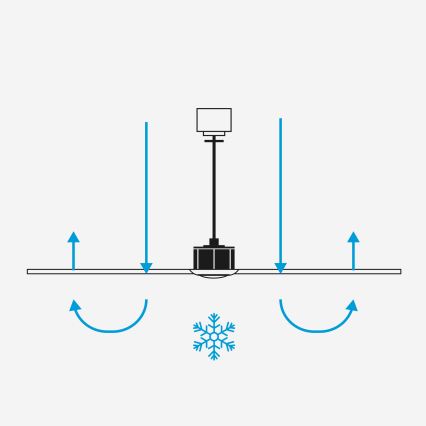 FARO 34197WT - Ventilador de tecto ROCKER M Ø 132 cm castanho/preto Wi-Fi Tuya + controlo remoto