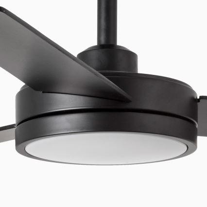 FARO 34261 - Ventilador de teto LED BARTH LED/24W/230V preto + comando à distância