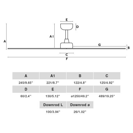 FARO 34274 - Ventoinha de teto MARINE M branco diâmetro 125 cm IP44 + comando