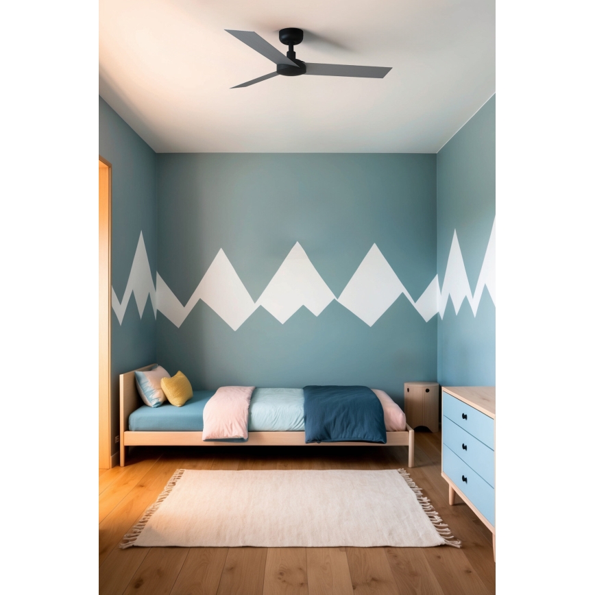 FARO 34285 - Iluminação de teto CRUISER S preto diâmetro 106 cm + comando