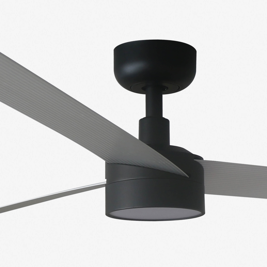FARO 34287WT1S - Ventilador de teto LED dimerizável CRUISER XL LED/18W/230V 2700/3000/4000K Ø 160 cm cinza/preto Wi-Fi Tuya + controlo remoto