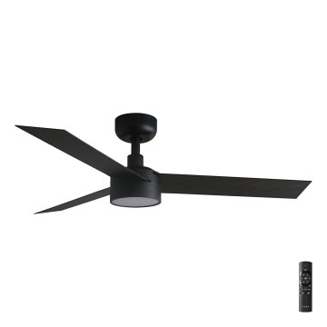 FARO 34289-1TW - Ventilador de teto regulável (dimerizável) CRUISER S com LED, 18W, 230V, 2700/3000/4000K, Ø106 cm, preto + comando remoto