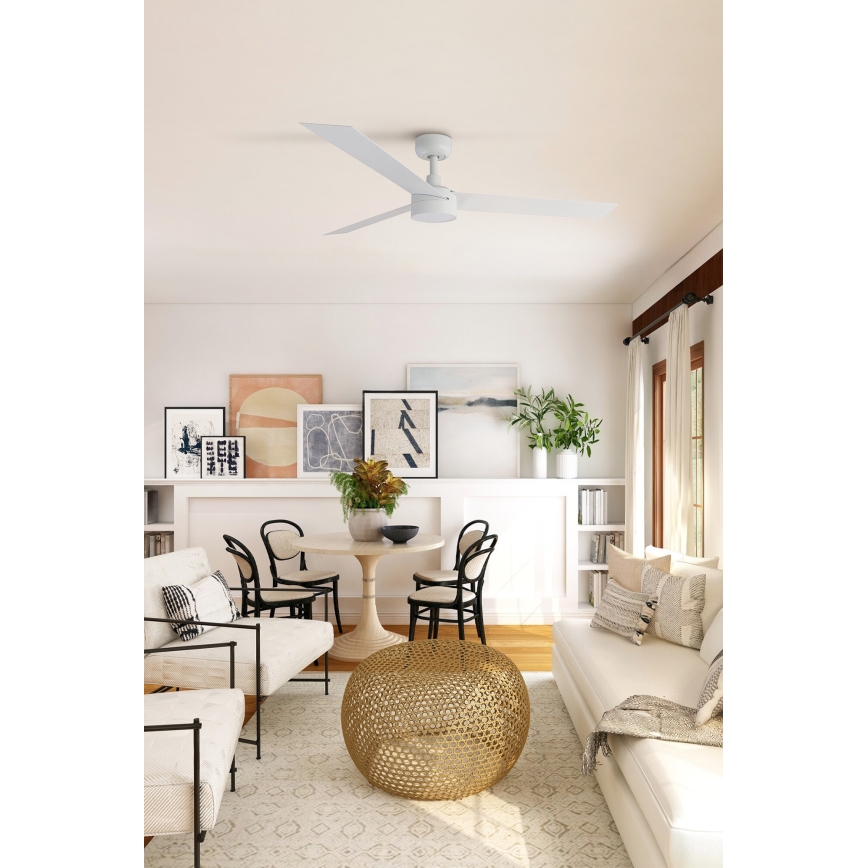 FARO 34290-1TW - Ventilador LED regulável CRUISER LED/20W/230V 2700/3000/4000K diâmetro 132 cm branco + comando remoto