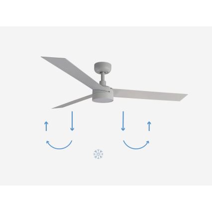 FARO 34290-1TW - Ventilador LED regulável CRUISER LED/20W/230V 2700/3000/4000K diâmetro 132 cm branco + comando remoto