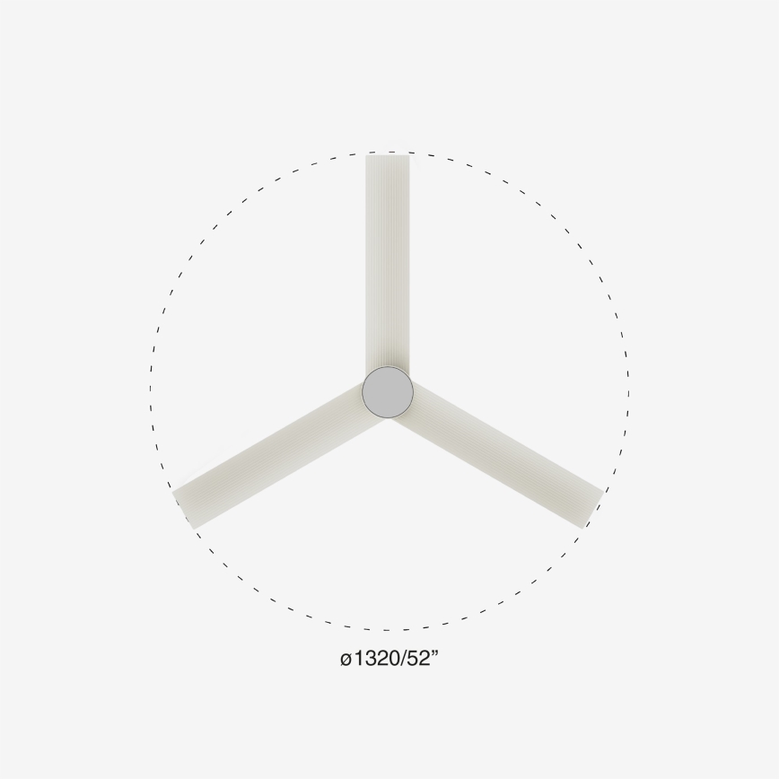 FARO 34290-1TW - Ventilador LED regulável CRUISER LED/20W/230V 2700/3000/4000K diâmetro 132 cm branco + comando remoto
