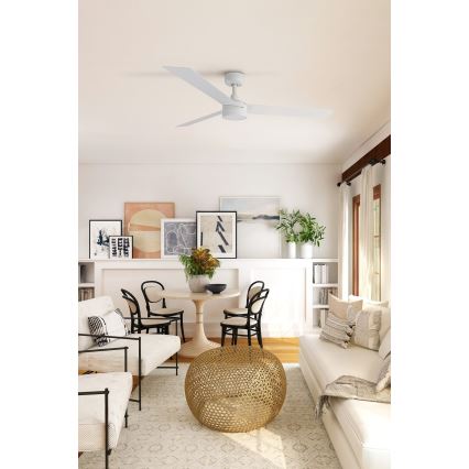 FARO 34290-1TW - Ventoinha LED com regulação CRUISER LED/20W/230V 2700/4000/6500K diâmetro 132 cm branco + comando