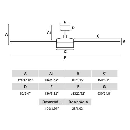 FARO 34291-1TW - Ventoinha de teto LED com regulação CRUISER LED/20W/230V 2700/4000/6500K diâmetro 132 cm preto + comando