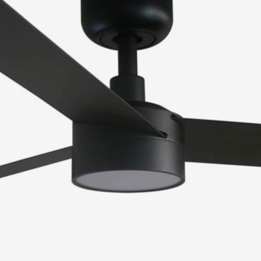 FARO 34291WT1S - Ventilador de teto LED dimerizável CRUISER L LED/18W/230V 2700/3000/4000K diâmetro 132 cm preto Wi-Fi Tuya + controlo remoto