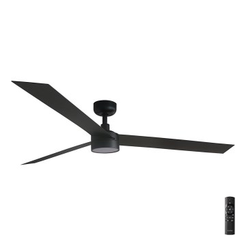 FARO 34293-1TW - Ventilador de teto com LED dimerizável CRUISER XL LED/18W/230V 2700/3000/4000K diâmetro 160 cm preto + controlo remoto