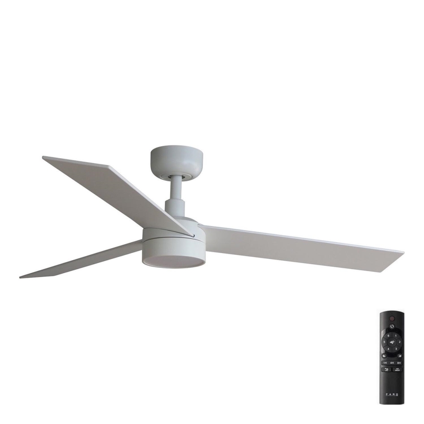 FARO 34295-1TW - Ventoinha de teto LED com regulação RUDDER S LED/18W/230V 2700/4000/6500K diâmetro 106 cm branco + comando