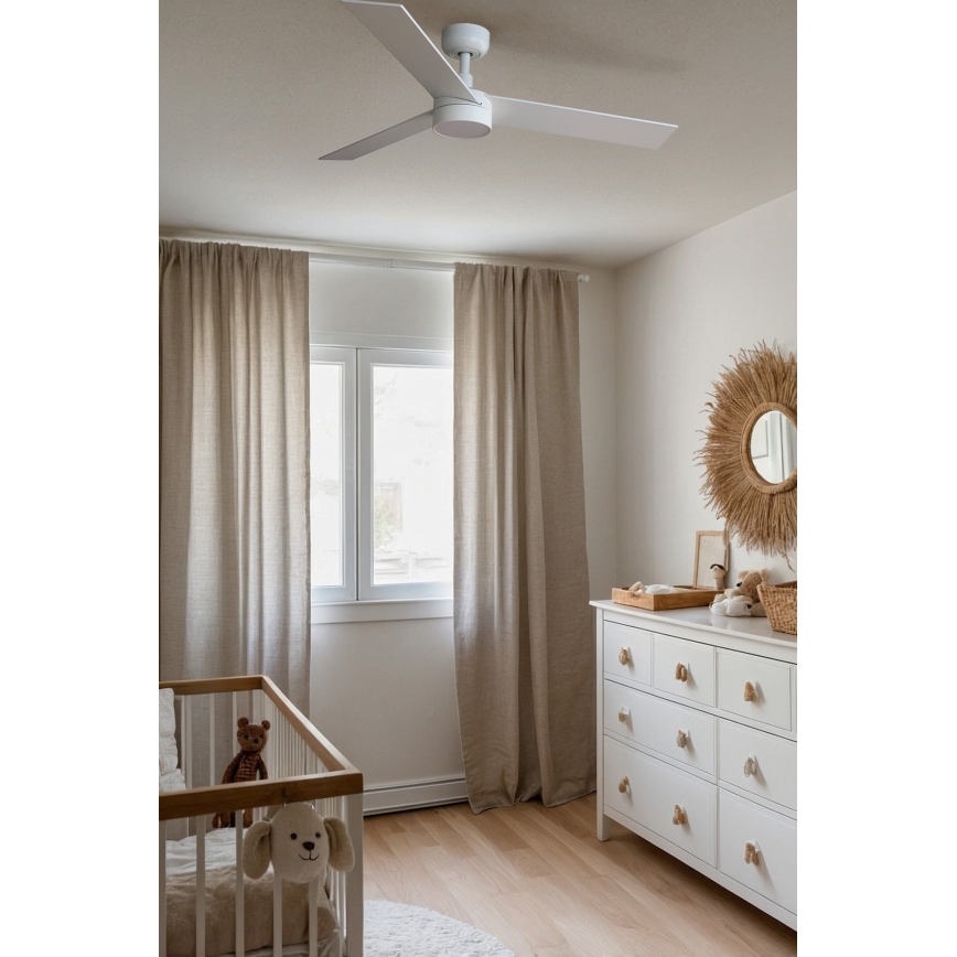 FARO 34295-1TW - Ventoinha de teto LED com regulação RUDDER S LED/18W/230V 2700/4000/6500K diâmetro 106 cm branco + comando