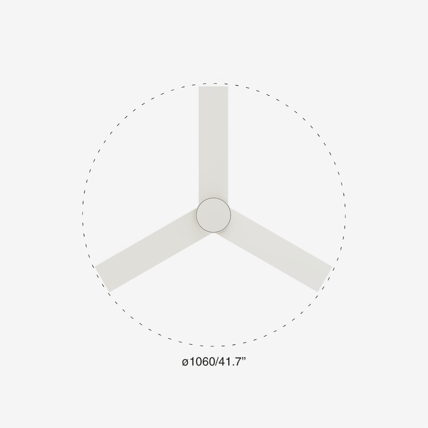 FARO 34295-1TW - Ventoinha de teto LED com regulação RUDDER S LED/18W/230V 2700/4000/6500K diâmetro 106 cm branco + comando