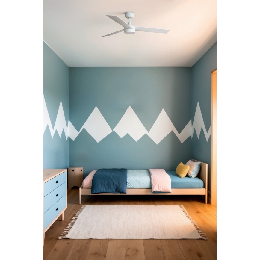 FARO 34295WT-1TW - Ventoinha de teto LED com regulação RUDDER S LED/18W/230V 2700/4350/6000K branco/bege diâmetro 106 cm Wi-Fi Tuya + comando