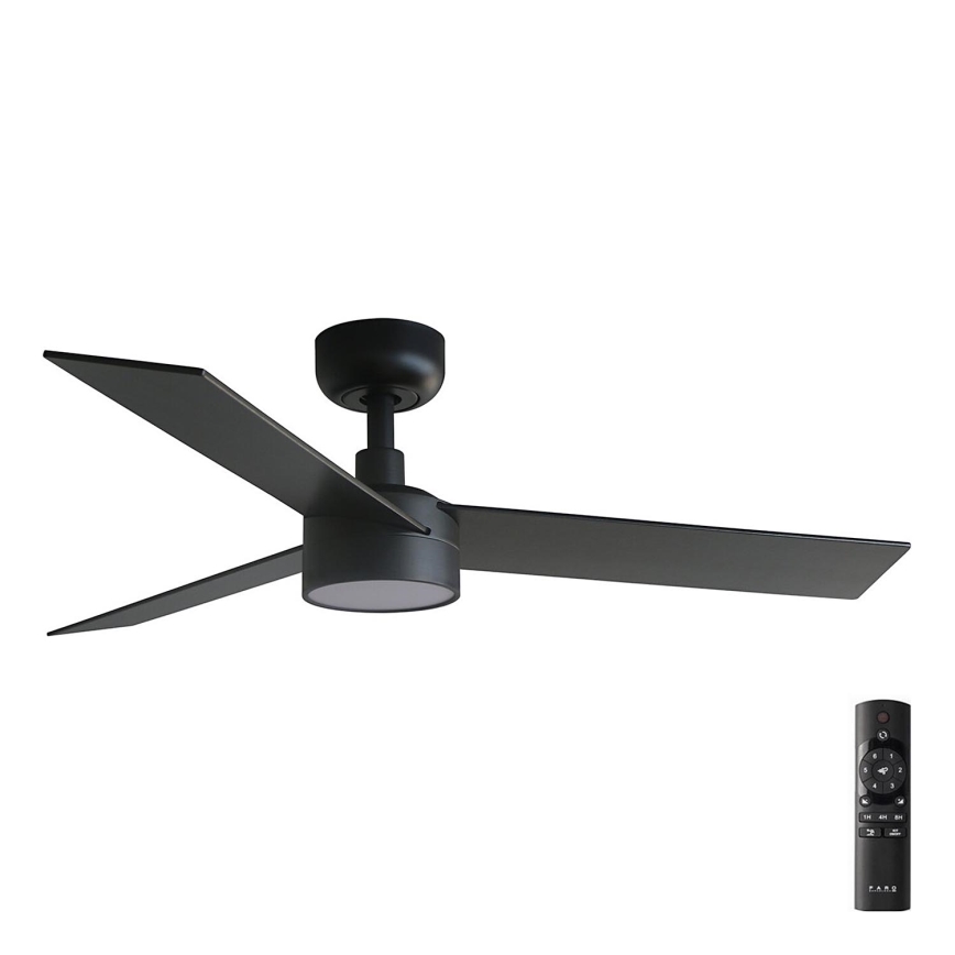 FARO 34296-1TW - Ventoinha de teto LED com regulação RUDDER S LED/18W/230V 2700/4000/6500K diâmetro 106 cm preto + comando