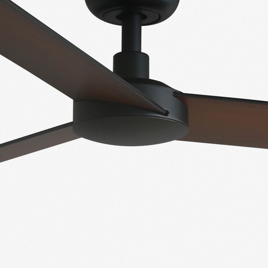 FARO 34296WT - Ventoinha de teto RUDDER S preto/castanho diâmetro 106 cm Wi-Fi Tuya + comando