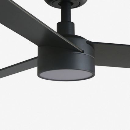 FARO 34296WT1S - Ventoinha de tecto LED dimerizável RUDDER S LED/18W/230V 2700/3000/4000K Ø 106 cm castanho/preto Wi-Fi Tuya + controlo remoto