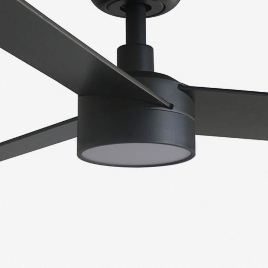 FARO 34296WT1S - Ventoinha de tecto LED dimerizável RUDDER S LED/18W/230V 2700/3000/4000K Ø 106 cm castanho/preto Wi-Fi Tuya + controlo remoto