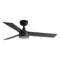 FARO 34296WT1S - Ventoinha de tecto LED dimerizável RUDDER S LED/18W/230V 2700/3000/4000K Ø 106 cm castanho/preto Wi-Fi Tuya + controlo remoto