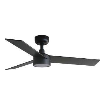 FARO 34296WT1S - Ventoinha de tecto LED dimerizável RUDDER S LED/18W/230V 2700/3000/4000K Ø 106 cm castanho/preto Wi-Fi Tuya + controlo remoto