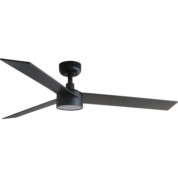 FARO 34298WT-1TW - Ventoinha de teto LED com regulação RUDDER L LED/18W/230V 2700/4350/6000K preto diâmetro 132 cm Wi-Fi Tuya + comando