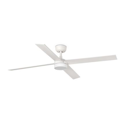 FARO 34355WT-1TW - Ventilador de teto LED dimerizável RUDDER L LED/18W/230V 2700/3000/4000K branco/bege Ø 132 cm Wi‑Fi Tuya + comando remoto