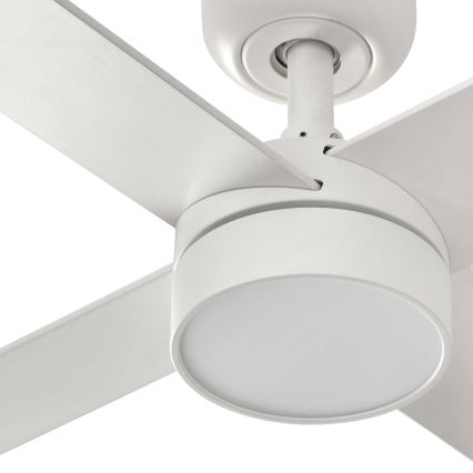 FARO 34355WT-1TW - Ventilador de teto LED dimerizável RUDDER L LED/18W/230V 2700/3000/4000K branco/bege Ø 132 cm Wi‑Fi Tuya + comando remoto