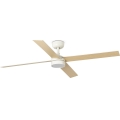 FARO 34355WT-1TW - Ventilador de teto LED dimerizável RUDDER L LED/18W/230V 2700/3000/4000K branco/bege Ø 132 cm Wi‑Fi Tuya + comando remoto
