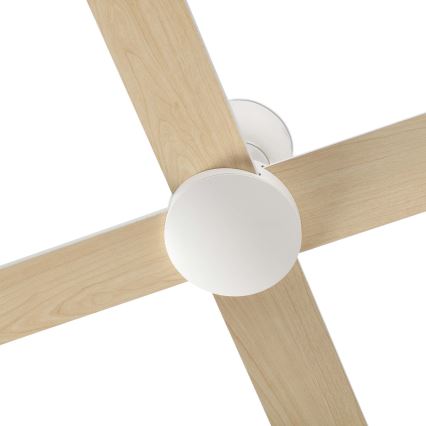 FARO 34355WT - Ventoinha de teto RUDDER L branco/bege diâmetro 132 cm Wi-Fi Tuya + comando