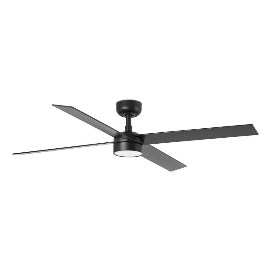 FARO 34356-1TW - Ventoinha de teto LED com regulação RUDDER L LED/20W/230V preto/castanho diâmetro 132 cm + comando