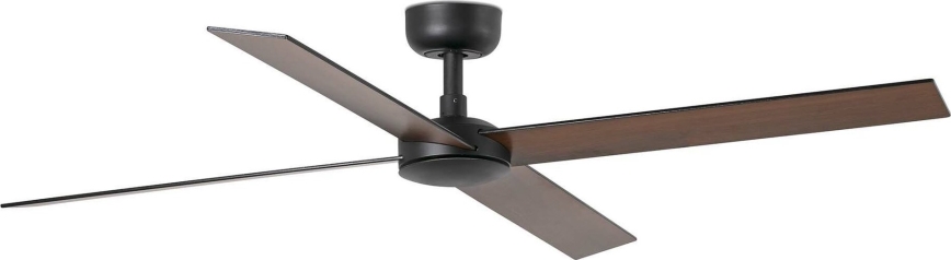 FARO 34356WT - Ventoinha de teto RUDDER L castanho/preto diâmetro 132 cm Wi-Fi Tuya + comando