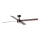 FARO 34356WT1S - Ventilador de teto LED dimerizável RUDDER L LED/18W/230V 2700/3000/4000K Ø 132 cm castanho/preto Wi-Fi Tuya + controlo remoto