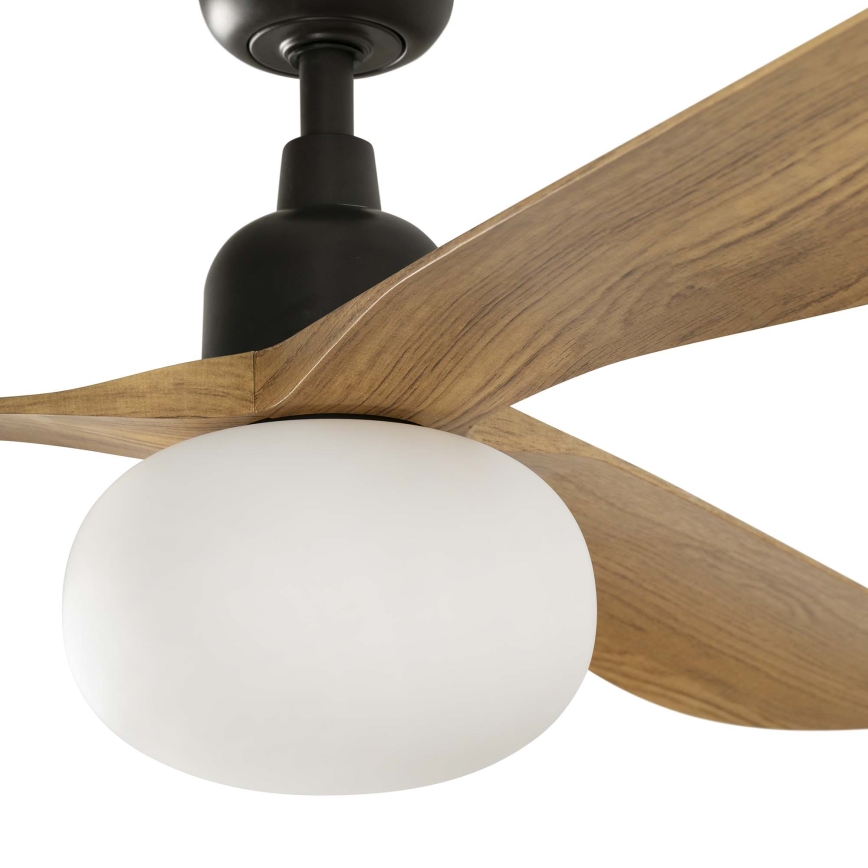 FARO 34360WT-11L - Ventilador de teto OUTWOOD L 1xE27/15W/230V castanho/preto Ø 150 cm Wi‑Fi Tuya IP44 + comando remoto