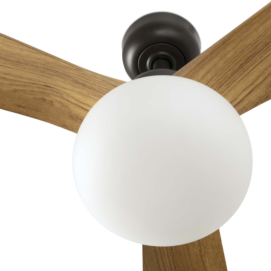FARO 34360WT-11L - Ventilador de teto OUTWOOD L 1xE27/15W/230V castanho/preto Ø 150 cm Wi‑Fi Tuya IP44 + comando remoto