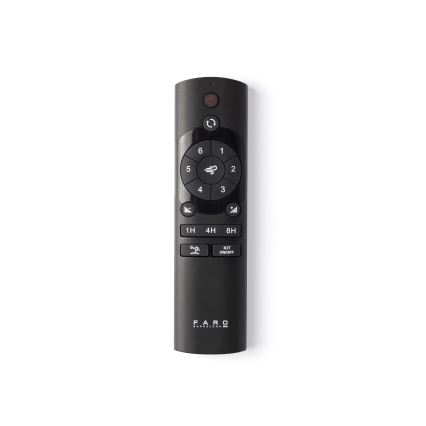 FARO 34360WT - Ventilador de teto OUTWOOD L castanho/preto Ø 150 cm Wi‑Fi Tuya IP44 + comando à distância