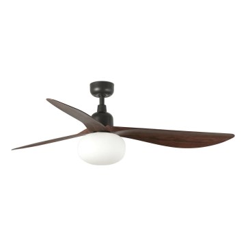 FARO 34362WT-11L - Ventilador de teto OUTWOOD L 1xE27/15W/230V castanho/preto, diâmetro 150 cm, Wi-Fi Tuya IP44 + controlo remoto