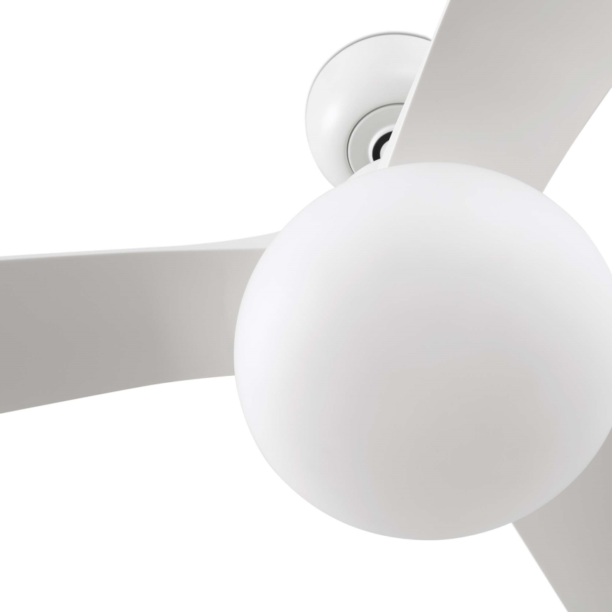 FARO 34363WT-11L - Ventilador de teto OUTWOOD L 1xE27/15W/230V branco Ø 150 cm Wi-Fi Tuya IP44 + controlo remoto