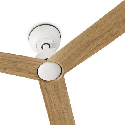 FARO 34370WT - Ventilador de teto MARINE M Ø 125 cm castanho/branco IP44 Wi-Fi Tuya + controlo remoto