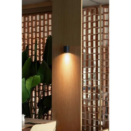 FARO 40523 - Iluminação de parede SOLE 1xGU10/8W/230V preto redondo