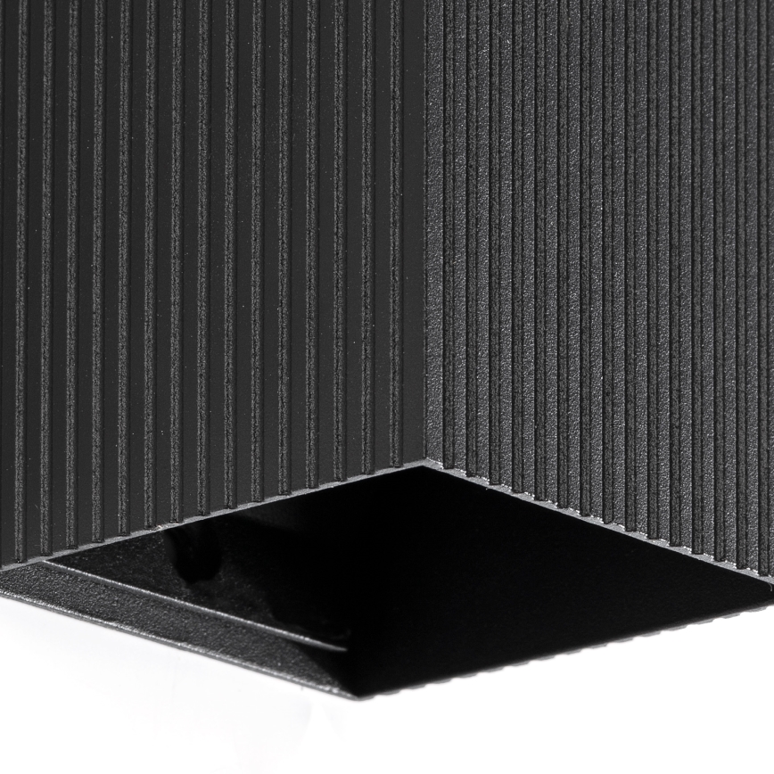 FARO 40535 - Iluminação de parede SOLE 1xGU10/8W/230V preto recortado angular